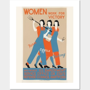 Women Work WWII Poster Posters and Art